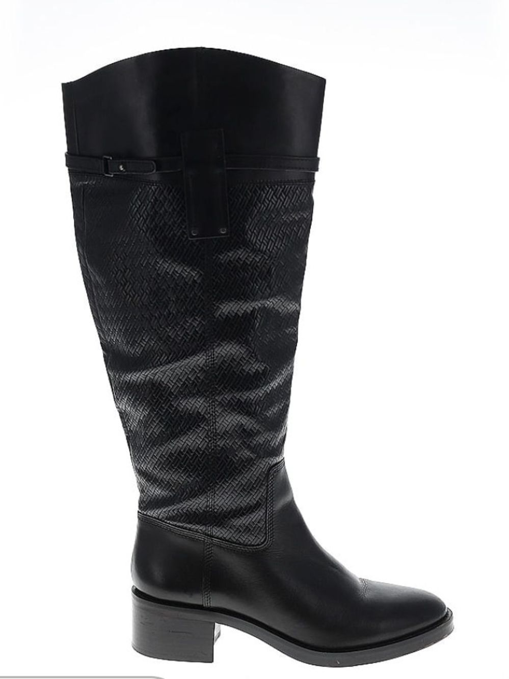 Franco Sarto Black Textured Shaft Boots